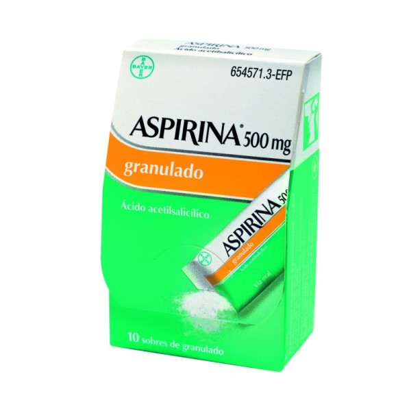Aspirina 500 Mg Granulado 10 Sobres