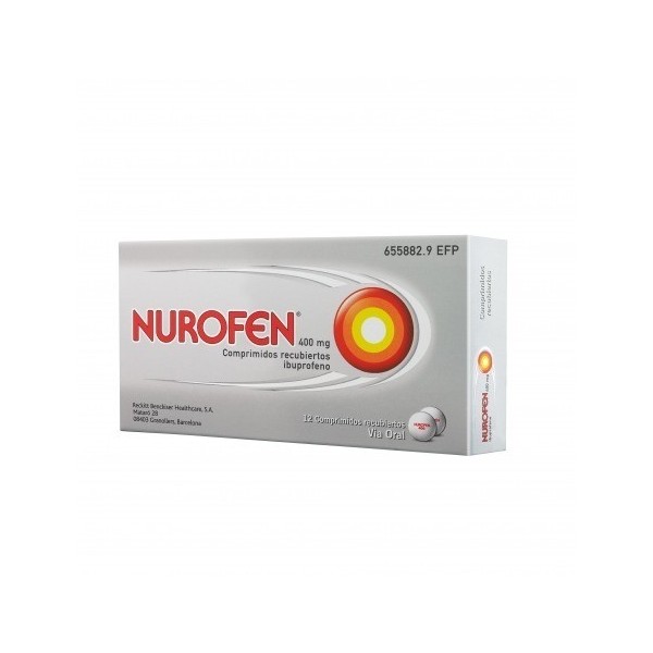 NUROFEN 400 mg COMPRIMIDOS RECUBIERTOS , 12 comprimidos