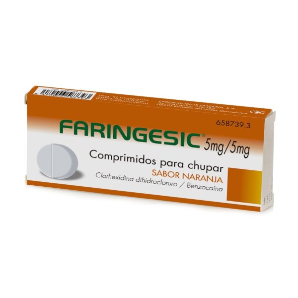 Faringesic 5 Mg-5 Mg Comprimidos Chupar Sabor Naranja, 20 Comprimidos