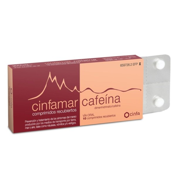 Cinfamar Cafeína 10 Comprimidos Recubiertos