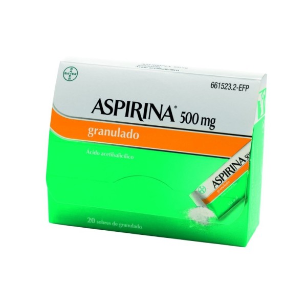 Aspirina 500 Mg Granulado 20 Sobres