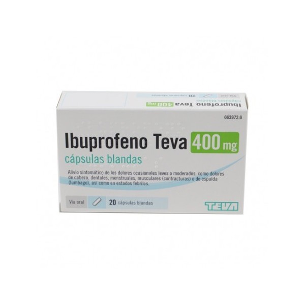 Ibuprofeno Teva 400mg 20 Cápsulas Blandas