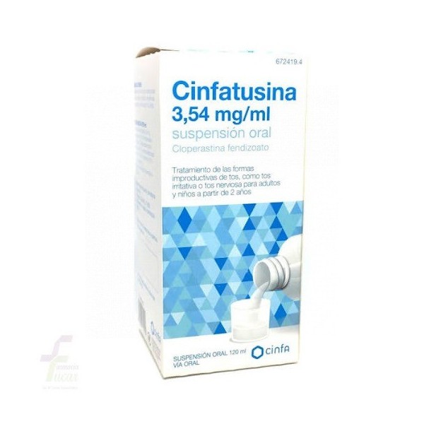 CINFATUSINA 3,54 mg/ml SUSPENSIÓN ORAL , 1 frasco de 120 ml