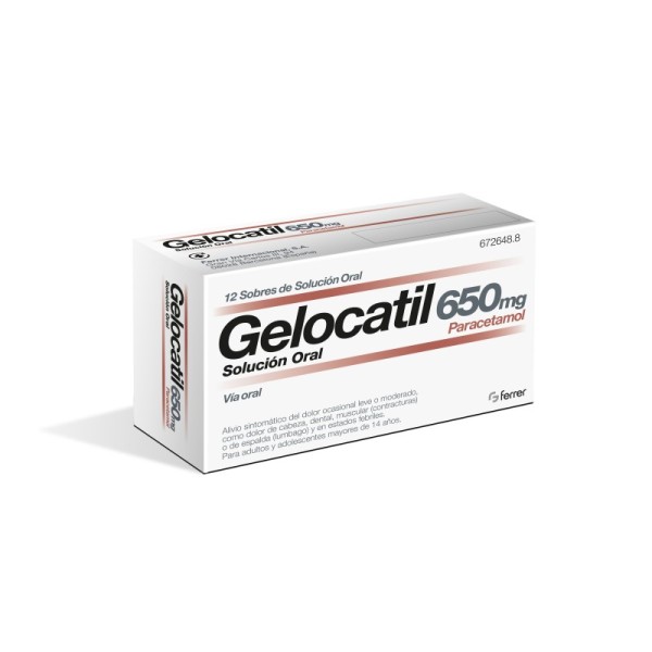 Gelocatil 650 Mg Solución Oral 12 Sobres