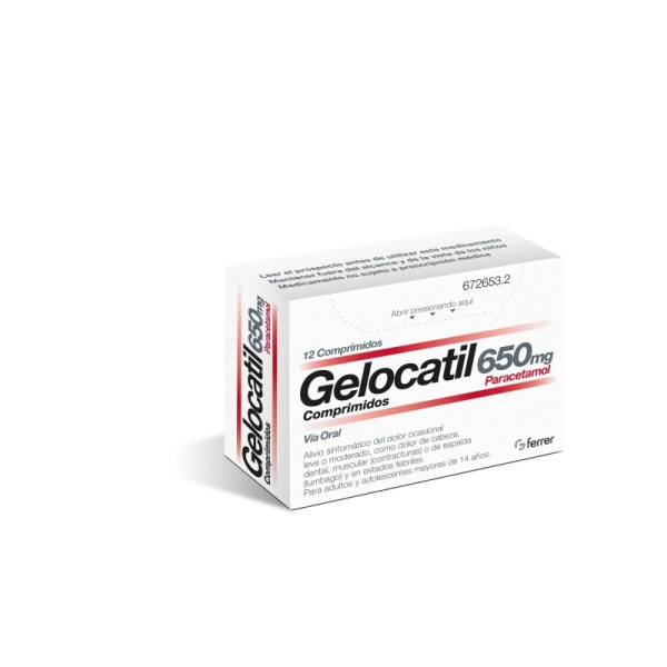 Gelocatil 650 Mg 12 Comprimidos (tiras)