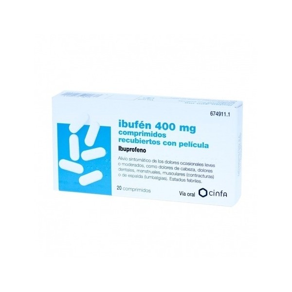 IBUFEN 400 mg COMPRIMIDOS RECUBIERTOS CON PELICULA 20 comprimidos