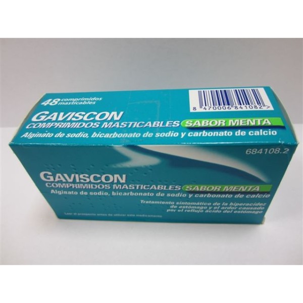 Gaviscon Comprimidos Masticables Sabor Menta, 48 Comprimidos Masticables