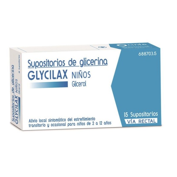 Glycilax Supositorios de Glicerina Niños 15 Supositorios