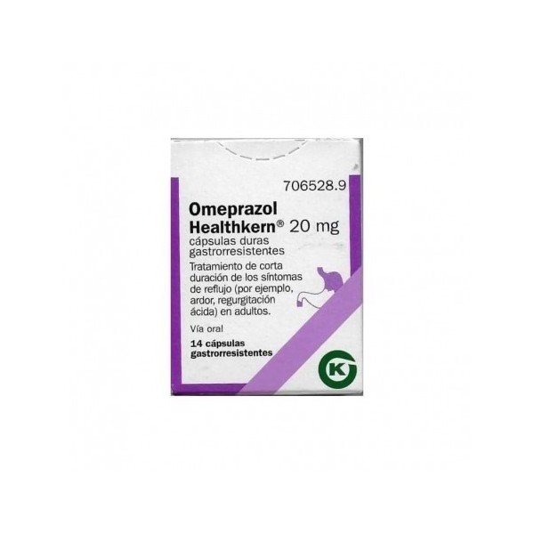 OMEPRAZOL HEALTHKERN 20 mg CÁPSULAS DURAS GASTRORRESISTENTES , 14 cápsulas (Frasco)