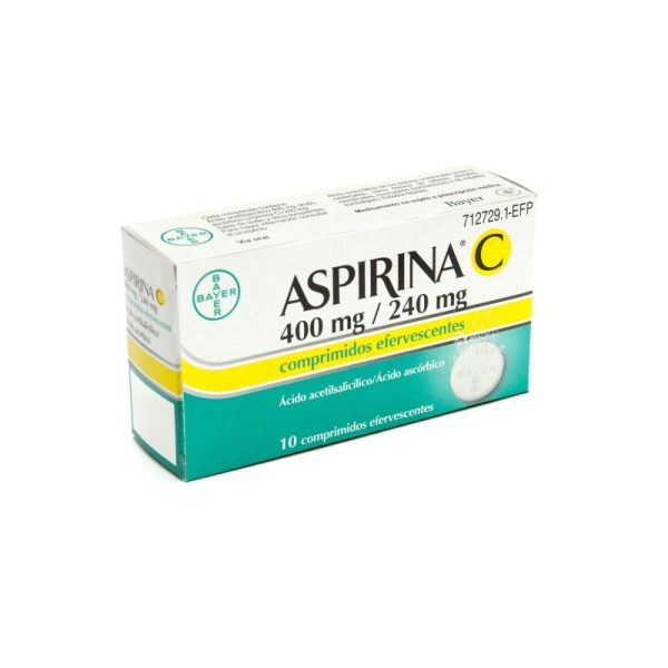 Aspirina C 400-240 Mg 10 Comprimidos Efervescentes