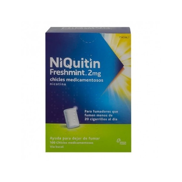 NIQUITIN FRESHMINT 2 MG CHICLES MEDICAMENTOSOS 100 chicles (blister AL/PVC/PVDC )