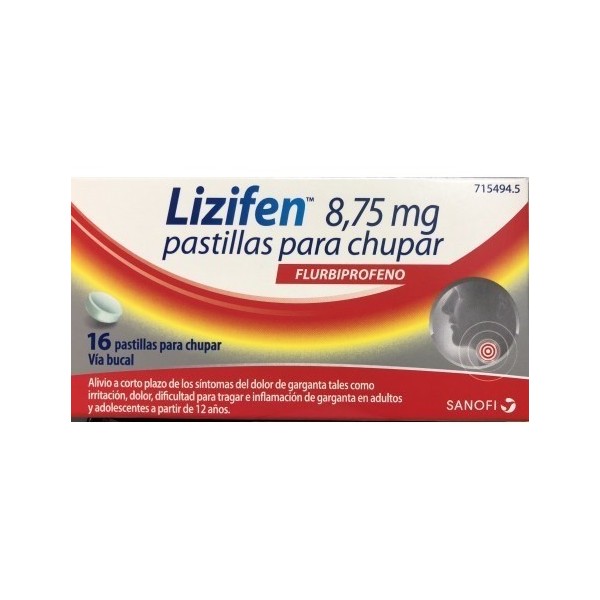 LIZIFEN 8,75 MG PASTILLAS PARA CHUPAR 16 pastillas