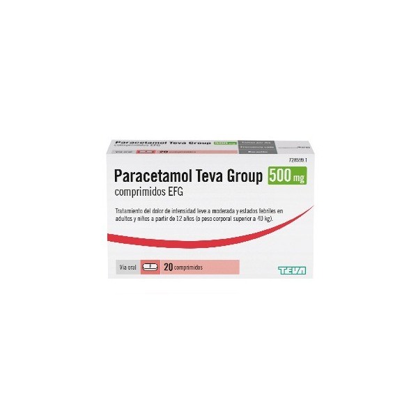Paracetamol Teva Group 500 Mg 20 Comprimidos