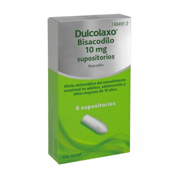 Dulco Laxo Bisacodilo 10 Mg 6 Supositorios