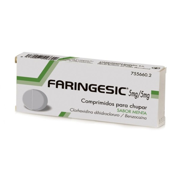 Faringesic 5 Mg-5 Mg Comprimidos para Chupar Sabor Menta, 20 Comprimidos