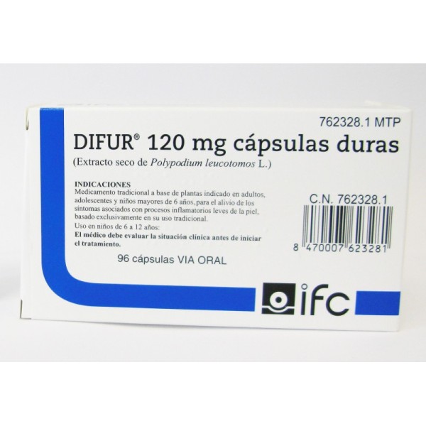 Difur 120 Mg Capsulas Duras, 96 Cápsulas
