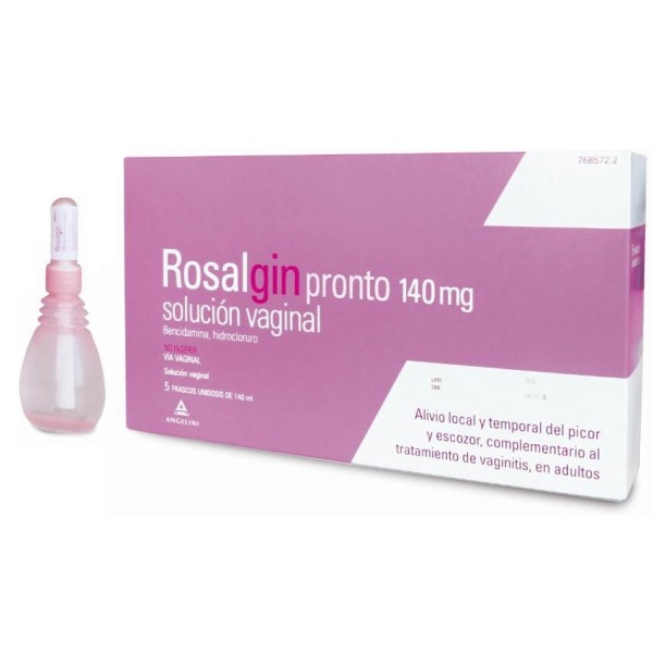 Rosalgin Pronto 140 Mg Solución Vaginal 5 Envases Unidosis de 140 Ml