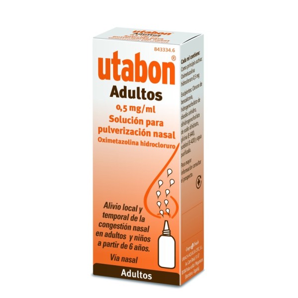 Utabon Adultos 0,5 Mg/ml Solucion para Pulverizacion Nasal, 1 Frasco de 15 Ml