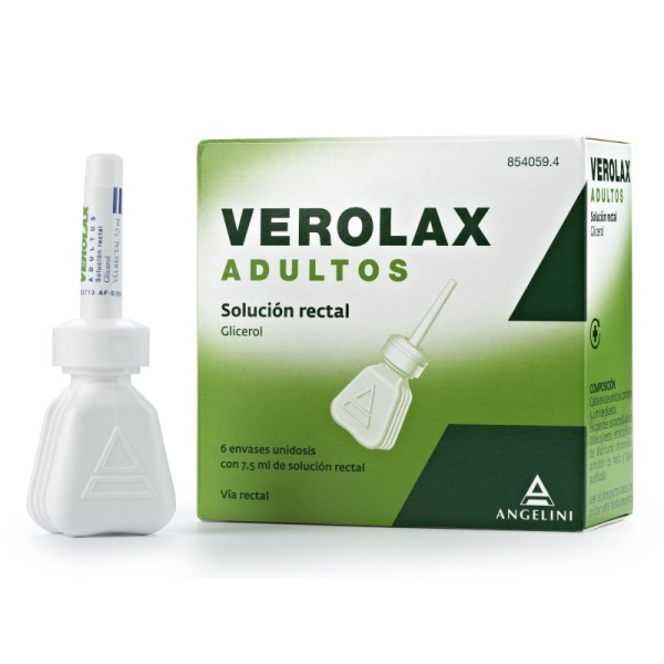 Verolax Adultos Solución Rectal, 6 Enemas 7.5 Ml