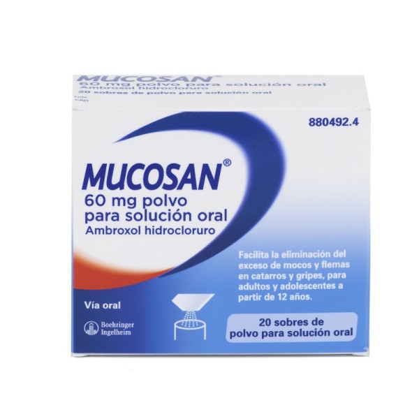 Mucosan 60 Mg Polvo para Solución Oral, 20 Sobres