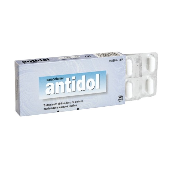 Antidol 500 Mg 20 Comprimidos Recubiertos