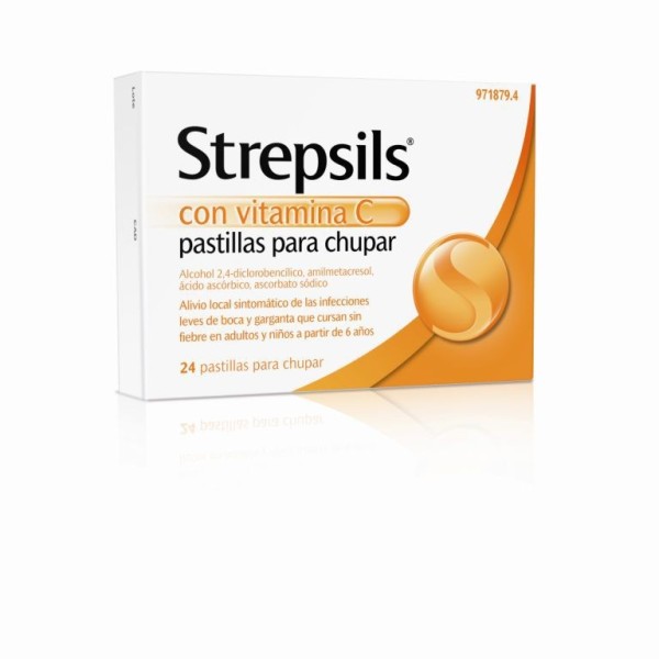 Strepsils con Vitamina C Pastillas para Chupar, 24 Pastillas