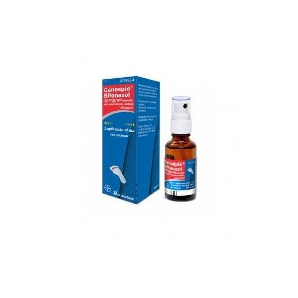 CANESPIE BIFONAZOL 10 mg/ml SOLUCION PARA PULVERIZACION CUTANEA , 1 frasco de 30 ml