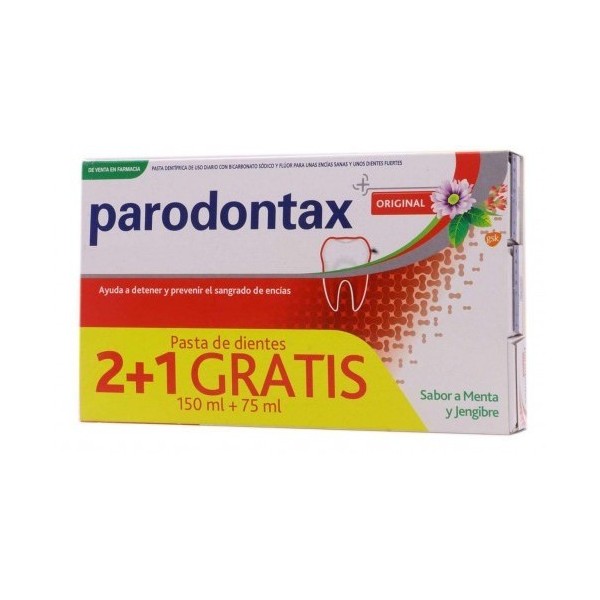 Parodontax Original Menta y Jengibre 3 x 75ml