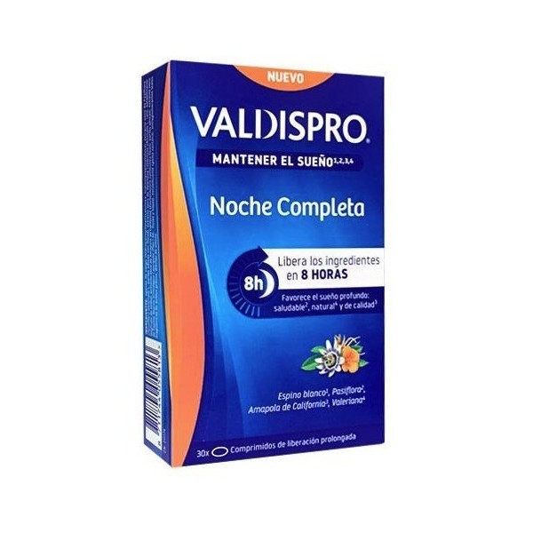 Valdispro Noche Completa 30 Comprimidos Liberacion Prolongada