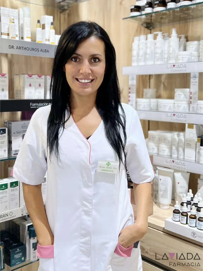 Fátima Cachón, farmacéutica en Farmacia Laviada